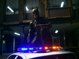 Batman on police car