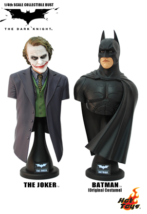 Batman and Joker busts from Hot Toys