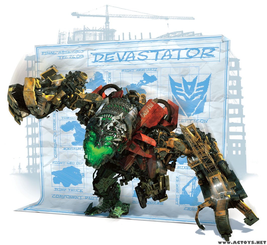 Transformers 3 - DEVASTATOR detailed concept in FULL, Detailed