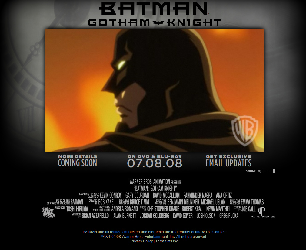 The Dark Knight - Official Gotham Knight Website Online